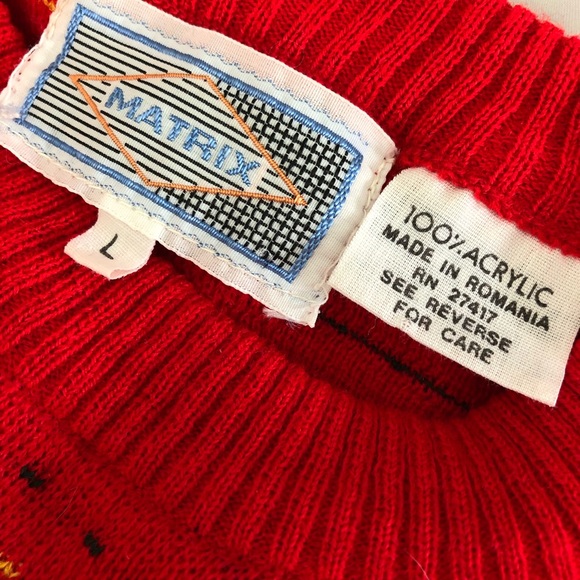 Vintage overside long sleeve Red soft knit sweater - Picture 8 of 8